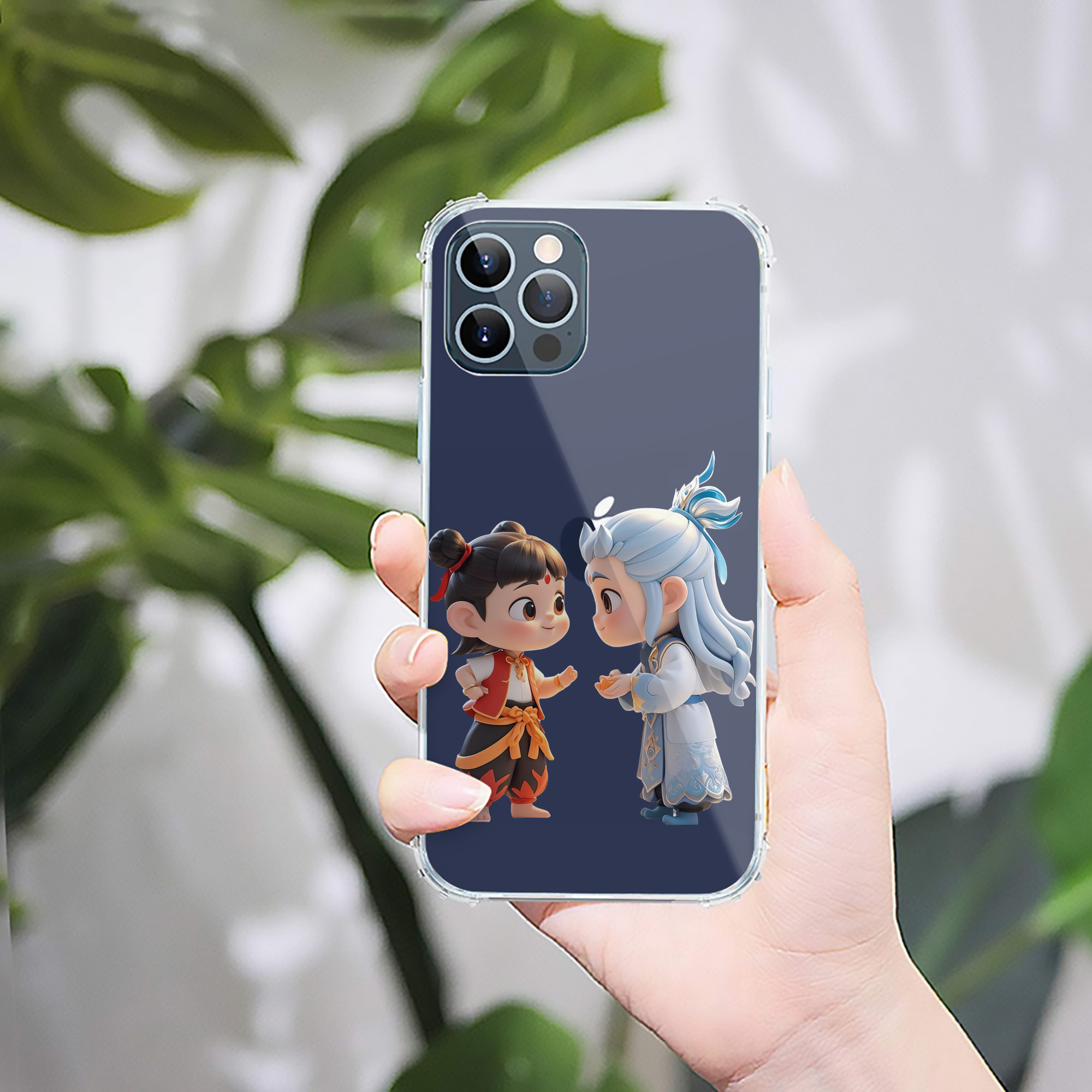 （画像用） Ne Zha 2 ナタ 魔童の大暴れ 【iPhone 12シリーズ対応】透明スマホケース（クリアソフトケース）